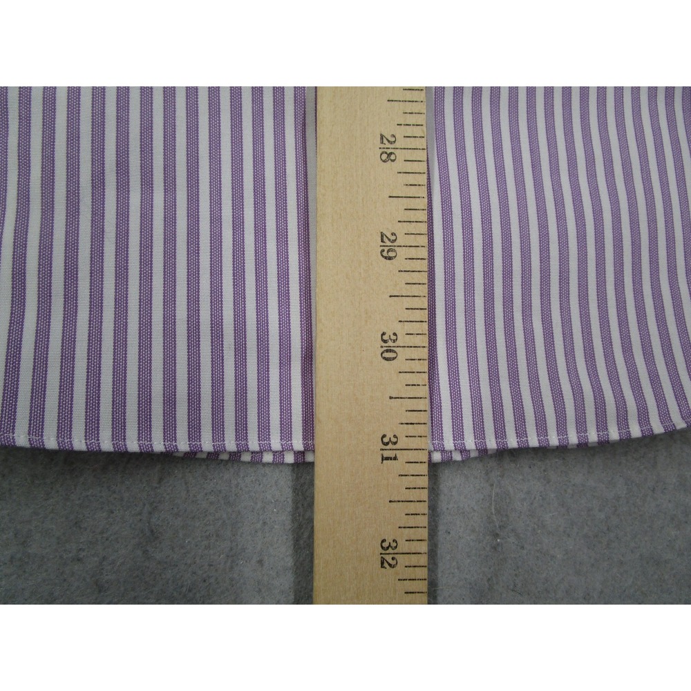 Brooks Brothers Regent Dress Shirt Mens 16 35 Purple Stripe Non-Iron Supima - Picture 6 of 9